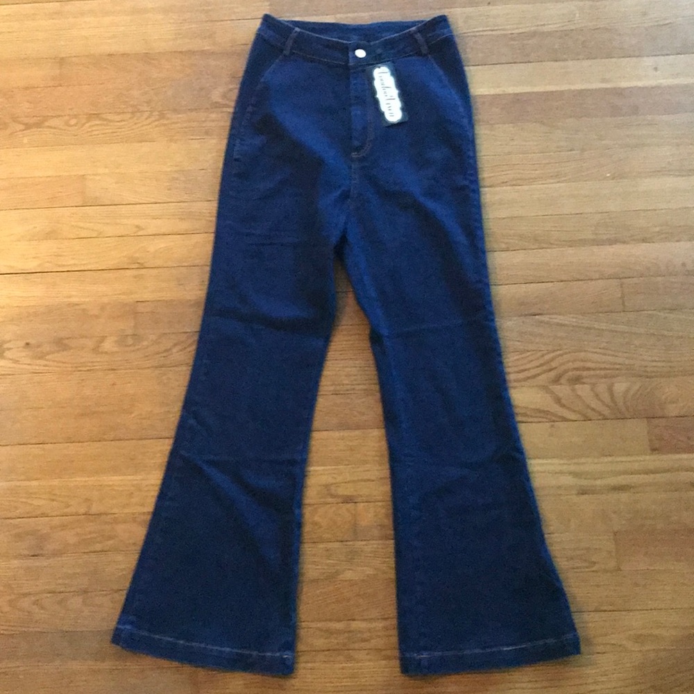 Extra high waist boot cut jean